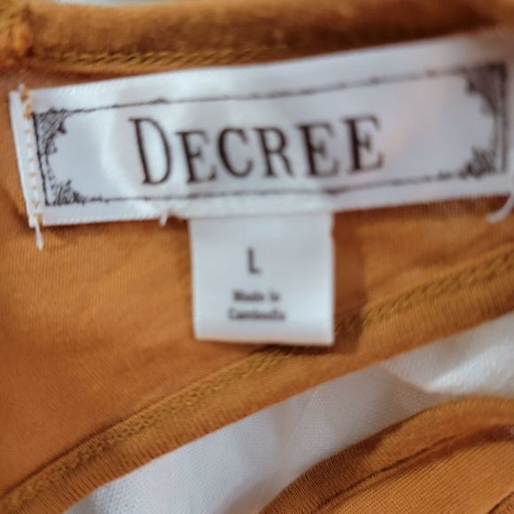 DECREE‎ Crop Cami Sleeveless Trapeze Top Yellow, Orange & Lilac Size lg - Picture 4 of 4